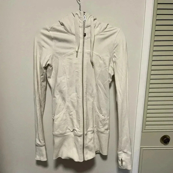 Off white lululemon size 4 live simply hoody - Picture 1 of 5